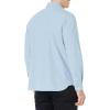 imageLacoste Contemporary Collections Mens Long Sleeve Solid Slim Fit Woven ButtonDown ShirtBleach Denim