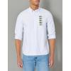imageLacoste Mens Croc Badge Striped ShirtBlancPanorama