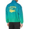 imageLacoste Mens Long Sleeve Aop L Full Zip Hoodless Blouson Jacket WArm Stripes ampamp Large Croc Back Graphic Tbd XL2XL