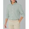 imageLacoste Mens Long Sleeve Regular Fit Gingham Button Down ShirtBlancVert
