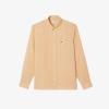 imageLacoste Mens Long Sleeve Regular Fit Linen Casual Button Down Shirt with Front PocketCroissant