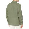 imageLacoste Mens Long Sleeve Regular Fit Linen Casual Button Down Shirt with Front PocketGrassy
