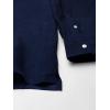 imageLacoste Mens Long Sleeve Regular Fit Linen Casual Button Down Shirt with Front PocketMidnight Blue