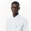 imageLacoste Mens Long Sleeve Regular Fit Linen Casual Button Down Shirt with Front PocketOverviewWhite