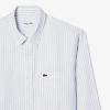 imageLacoste Mens Long Sleeve Regular Fit Linen Casual Button Down Shirt with Front PocketOverviewWhite