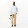 imageLacoste Mens Long Sleeve Regular Fit Linen Casual Button Down Shirt with Front PocketOverviewWhite