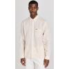 imageLacoste Mens Long Sleeve Regular Fit Linen Casual Button Down Shirt with Front PocketWhiteCroissant