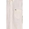 imageLacoste Mens Long Sleeve Regular Fit Linen Casual Button Down Shirt with Front PocketWhiteCroissant