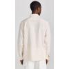 imageLacoste Mens Long Sleeve Regular Fit Linen Casual Button Down Shirt with Front PocketWhiteCroissant