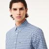 imageLacoste Mens Long Sleeve Regular Fit Plaid Casual Button Down ShirtHydroMultico