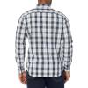 imageLacoste Mens Long Sleeve Slim Fit Poplin Stretch Plaid Button Down ShirtLaplandNavy Blue