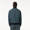 imageLacoste Mens Plaid Bomber Jacket WCroc BadgeNavy BlueMulticolor