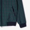 imageLacoste Mens Plaid Bomber Jacket WCroc BadgeNavy BlueMulticolor