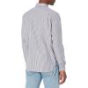 imageLacoste Mens Regular Fit Long Sleeve Button Down Stripe Shirt WhiteNavy Blue ML