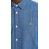 imageLacoste Mens Regular Fit Organic Cotton Denim ShirtDeep Medium