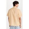 imageLacoste Mens Short Sleeve Regular Fit Linen Button Down Shirt with Front PocketCroissant
