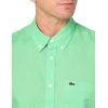 imageLacoste Mens Short Sleeve Regular Fit Linen Button Down Shirt with Front PocketPeppermint