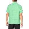 imageLacoste Mens Short Sleeve Regular Fit Linen Button Down Shirt with Front PocketPeppermint
