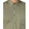 imageLacoste Mens Short Sleeve Regular Fit Linen Button Down Shirt with Front PocketTank Green