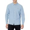 imageLacoste Contemporary Collections Mens Long Sleeve Solid Slim Fit Woven ButtonDown ShirtBleach Denim