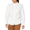 imageLacoste Mens Buttoned Collar Oxford Cotton ShirtBlanc