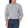imageLacoste Mens Long Sleeve Regular Fit Gingham Button Down ShirtBlancMarine