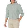 imageLacoste Mens Long Sleeve Regular Fit Gingham Button Down ShirtBlancVert