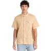 imageLacoste Mens Short Sleeve Regular Fit Linen Button Down Shirt with Front PocketCroissant