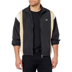 imageLacoste Mens Classic Fit Reversible Bomber JacketBlackCroissantflour