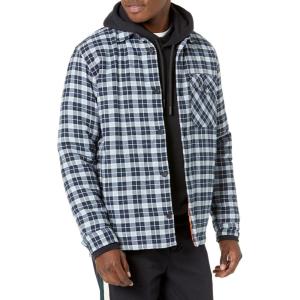 imageLacoste Mens Flannel Shirt Jacket with Back GraphicMethyleneMultico