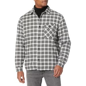 imageLacoste Mens Flannel Shirt Jacket with Back GraphicNoirMultico