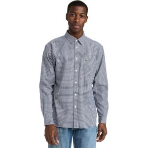 imageLacoste Mens Long Sleeve Regular Fit Checkered Button Down ShirtAbimesMultico