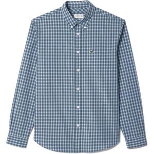 imageLacoste Mens Long Sleeve Regular Fit Plaid Casual Button Down ShirtHydroMultico