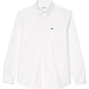 imageLacoste Mens Regular Fit Cotton Oxford ShirtWhiteWhite