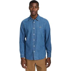 imageLacoste Mens Regular Fit Organic Cotton Denim ShirtDeep Medium