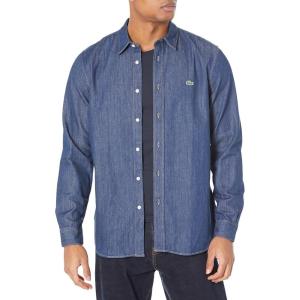 imageLacoste Mens Regular Fit Organic Cotton Denim ShirtRinse