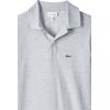 imageLacoste Boys Short Sleeve Classic Pique Polo ShirtSilver Heathered