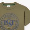 imageLacoste Little Kid Contrast Badge TShirtKhaki