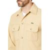 imageLacoste Mens Long Sleeve Overshirt Fit Button Down Shirt WTwo Front PocketsCroissant