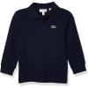 imageLacoste Boys Regular Fit Petit Piqu ull Sleeve PoloNavy Blue