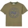 imageLacoste Little Kid Contrast Badge TShirtKhaki