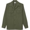imageLacoste Mens Long Sleeve Overshirt Fit Button Down Shirt WTwo Front PocketsTank Green