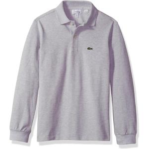 imageLacoste Boys Regular Fit Petit Piqu ull Sleeve PoloSilver Chine