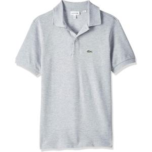 imageLacoste Boys Short Sleeve Classic Pique Polo ShirtSilver Heathered