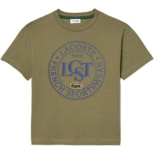 imageLacoste Little Kid Contrast Badge TShirtKhaki