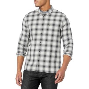 imageLacoste Mens Cotton and Wool Blend Checked Flannel ShirtNoirMultico
