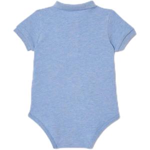 imageLacoste Unisex Baby Organic Cotton Piqu Bodysuit in Recycled Cardboard Box SetBlue