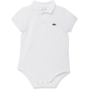 imageLacoste Unisex Baby Organic Cotton Piqu Bodysuit in Recycled Cardboard Box SetWhite