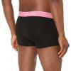 imageLacoste Mens Cotton Stretch Essentials Trunks 3PackBlack With Azure BlueSage GreyPink Waistbands