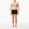 imageLacoste Mens Cotton Stretch Essentials Trunks 3PackBlackBlackBlack